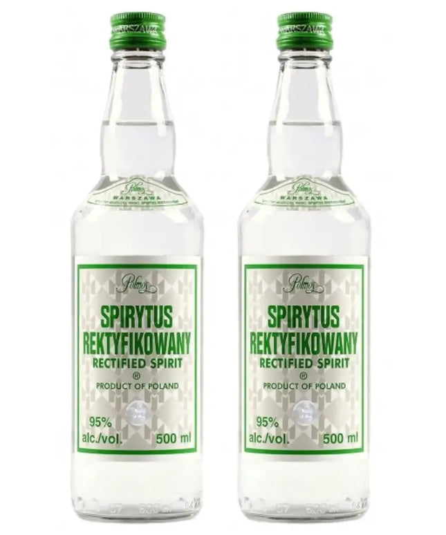 Polmos Spirytus Rektykiowany (Rectified Spirit) Polish Vodka (500ml) - 2 Bottles - Liquorworld