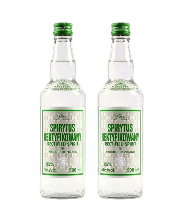 Polmos Spirytus Rektykiowany (Rectified Spirit) Polish Vodka (500ml) - 2 Bottles