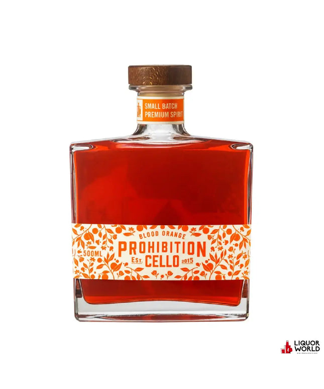 Prohibition Cello Blood Orange Liquor 500ml - Liquorworld