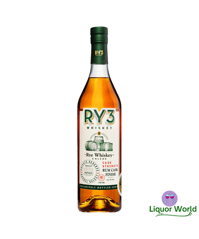 RY3 Rum Cask Finished Cask Strength Blended Rye Whiskey 750mL - Liquorworld
