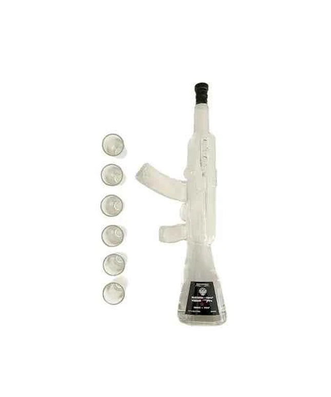 Red Army AK-47 Russian Vodka with 6 Shot Glasses 800ml