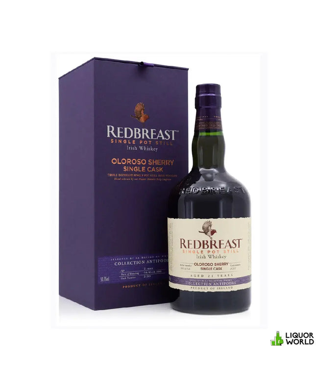 Redbreast 21 Year Old (Damaged Box) Antipodes 2000 First Fill Oloroso Sherry Cask Strength Irish Whiskey 700mL