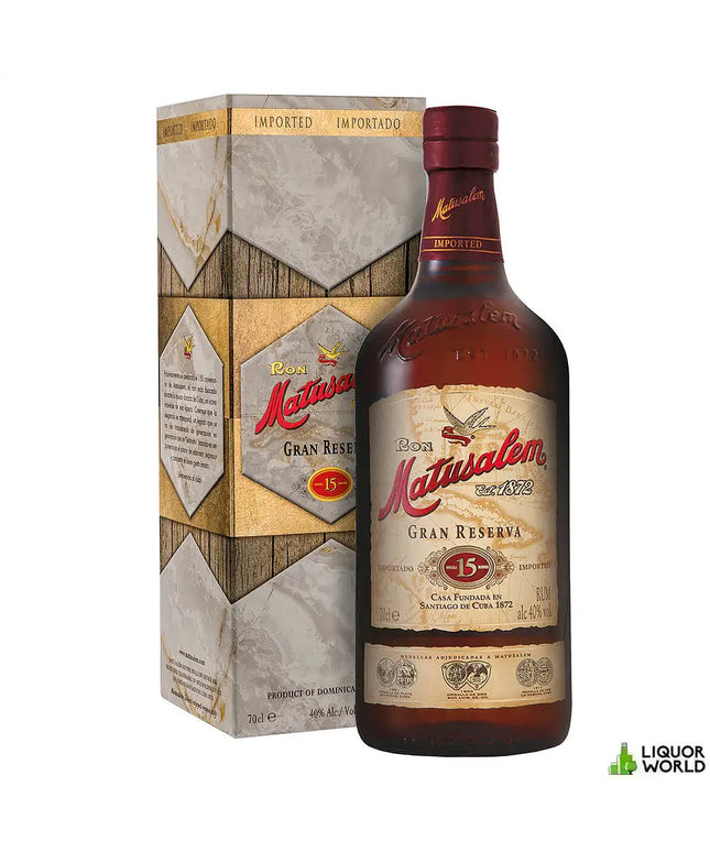 Ron Matusalem Gran Reserva Solera 15 Year Old Rum 700mL - Liquorworld