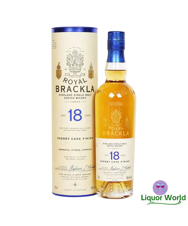 Royal Brackla 18 Year Old Palo Cortado Sherry Cask Finish Single Malt Scotch Whisky 700mL - Liquorworld