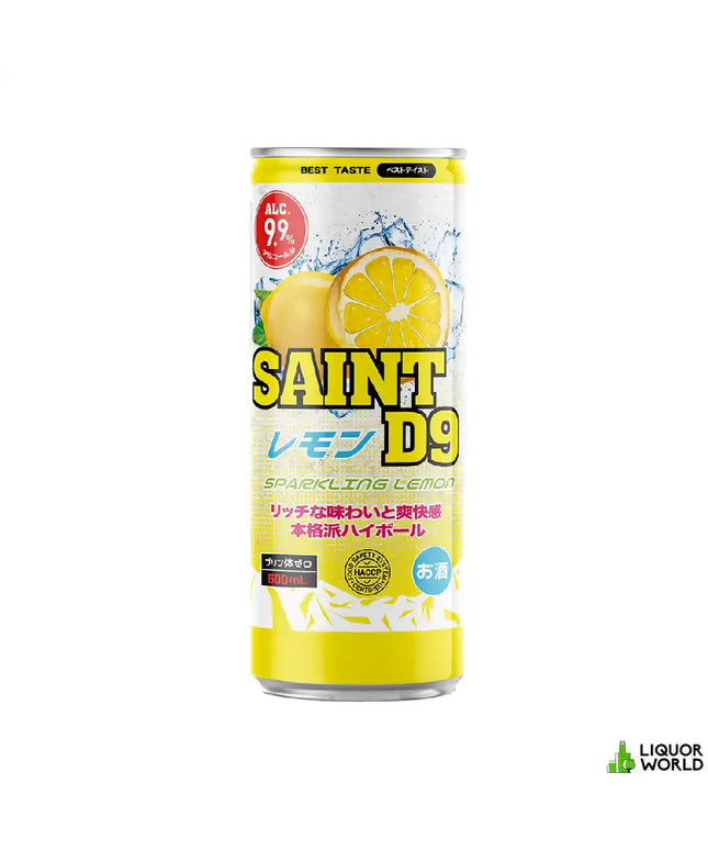 Saint D9 Double Sparkling Lemon 9.9% 24 x 500mL Cans