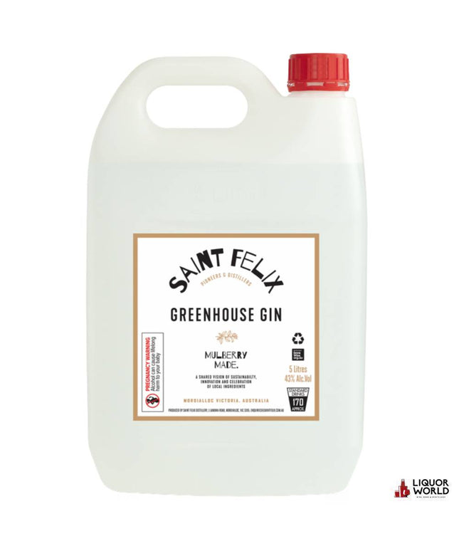 Saint Felix Distillery Greenhouse Gin 5lt - Liquorworld