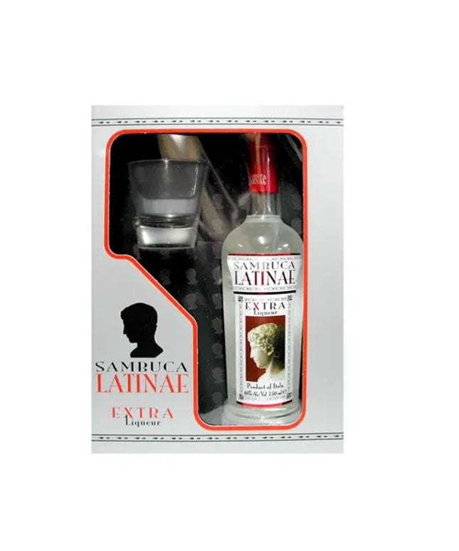 Sambuca Latinae Extra Liqueur + 1 Glass Pack 750mL - Liquorworld