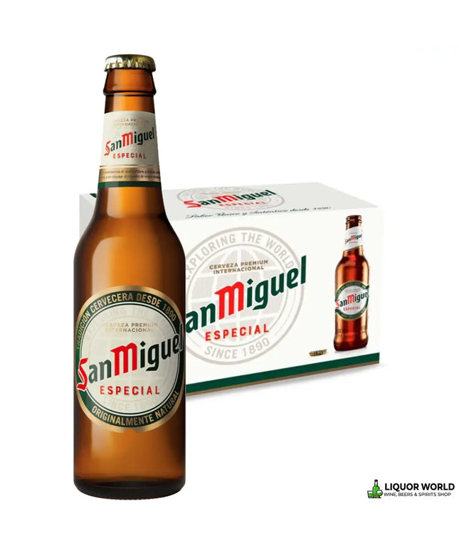 San Miguel Especial Lager Imported Beer Case 24 x 330mL Bottles