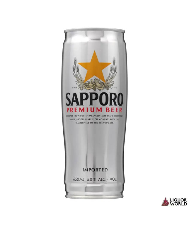 Sapporo Premium Beer Cans 650ml (12 Pack) - Liquorworld