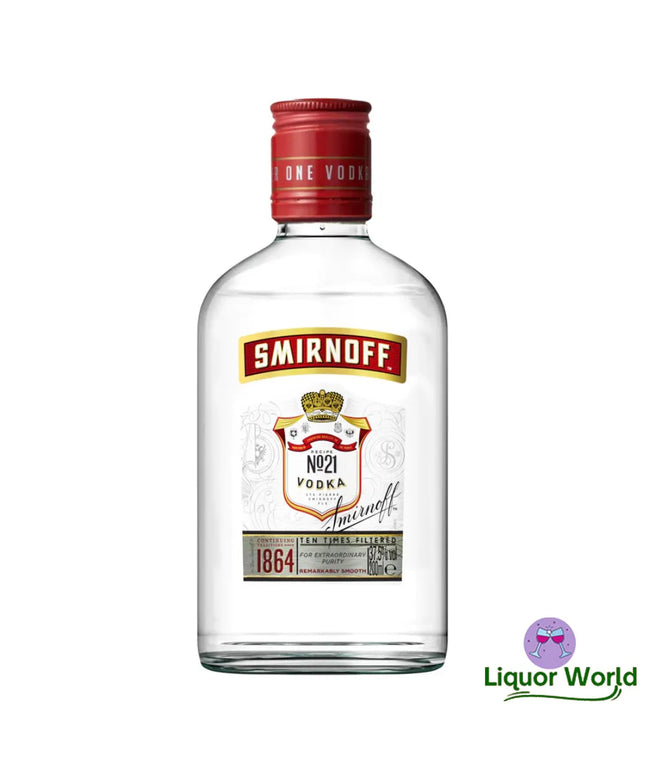 Smirnoff Red Label Vodka Glass Miniature 200mL - Liquorworld