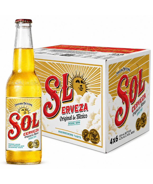 Sol Cerveza Original Lager Imported Beer Case 24 x 330mL Bottles