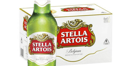 Stella Artois Beer Imported From Belgium Case 24 Pack 330mL Bottles - Liquorworld