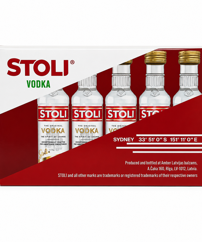 Stoli Premium Vodka 50ml (Unit=Sleeve of 12) (12 Pack)
