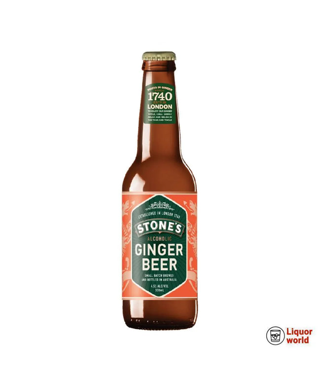 Stones Ginger Beer Bottle 330ml (24 Pack) - Liquorworld