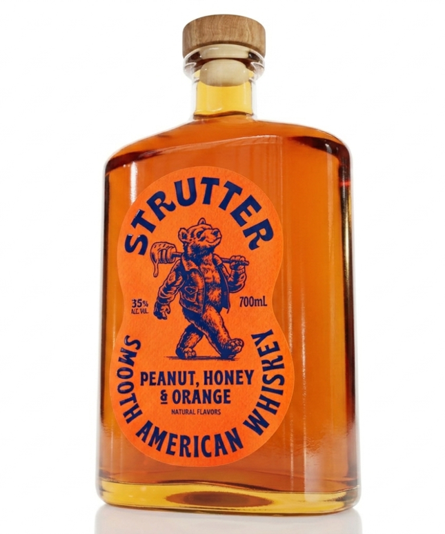 Strutter American Flavored Peanut Butter, Honey, Orange Whiskey 700ml