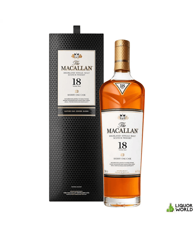 The Macallan 18 Year Old Sherry Oak 2018 Release Single Malt Scotch Whisky 700mL - Liquorworld