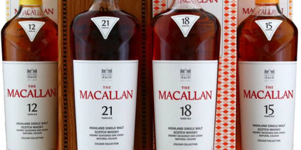 The Macallan Colour Collection 12,15,18 & 21 Year Old Single Malt Scotch Whisky 700mL