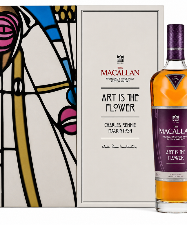The Macallan x Charles Rennie Mackintosh "Art Is The Flower" Highland Single Malt Scotch Whisky 700mL
