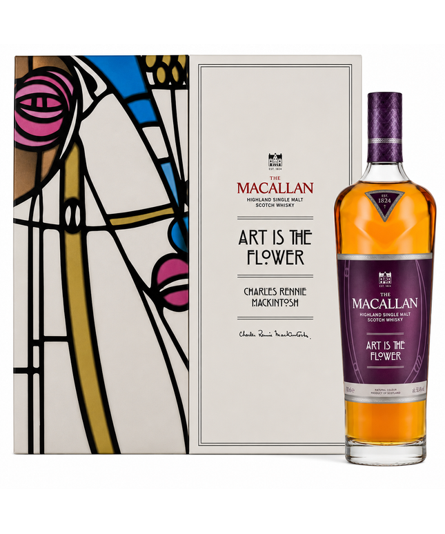 The Macallan x Charles Rennie Mackintosh "Art Is The Flower" Highland Single Malt Scotch Whisky 700mL