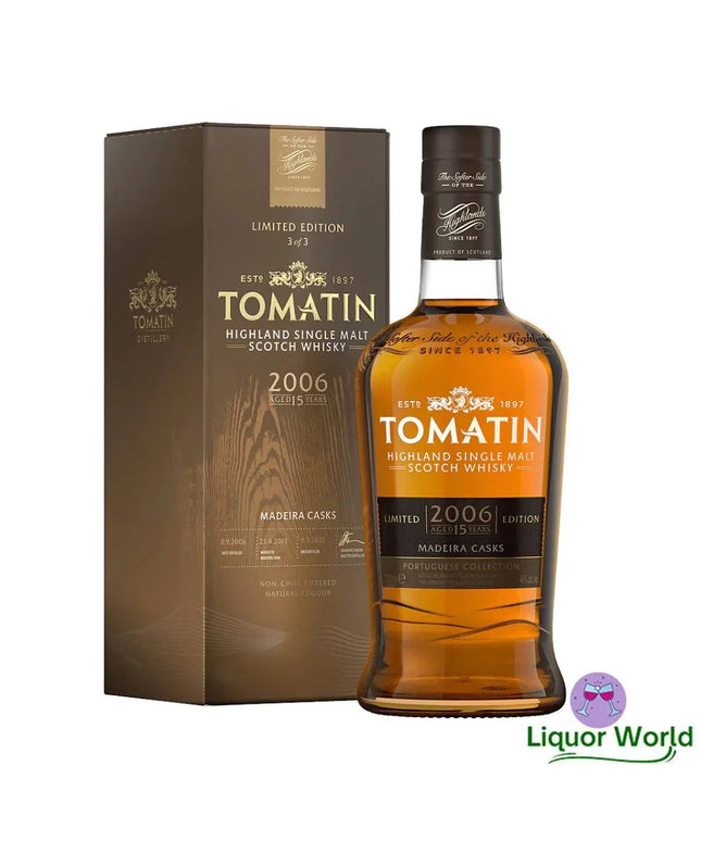 Tomatin 15 Year Old Madeira Casks Portuguese Collection Single Malt Scotch Whisky 700mL