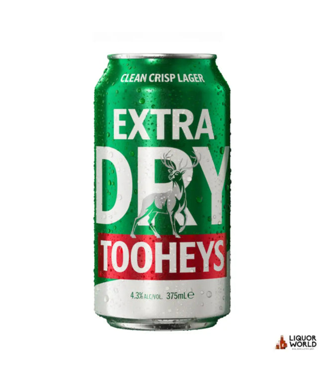 Tooheys Extra Dry Lager Beer Cans 375ml (30 Pack) - Liquorworld