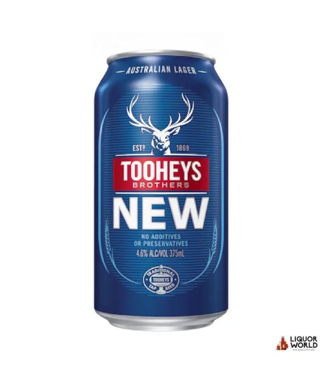Tooheys New Lager Beer Cans 375ml (30 Pack) - Liquorworld