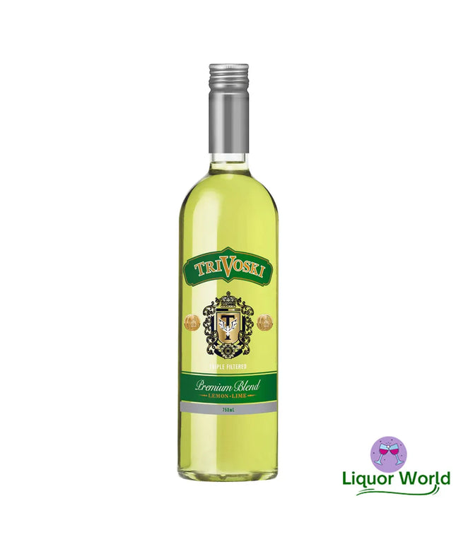 Trivoski Lemon Lime Flavoured Premium Blend (750mL X 12) - Liquorworld