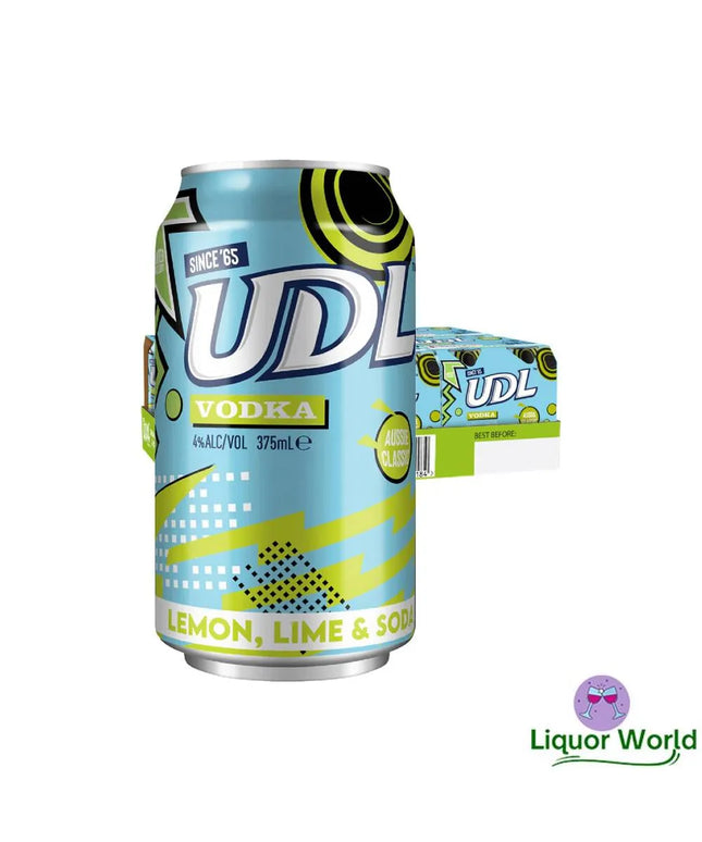 UDL Vodka & Lemon, Lime & Soda  Cans (24 Pack) 375ml - Liquorworld