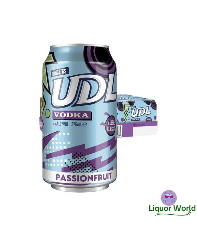 UDL Vodka & Passionfruit Cans (24 Pack) 375ml - Liquorworld