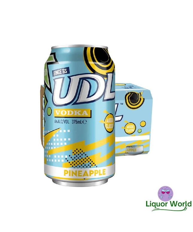 UDL Vodka & Pineapple Cans (24 Pack) 375ml - Liquorworld