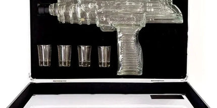 Uzi Vodka Gun + 4 Shot Glasses Briefcase 1L - Liquorworld