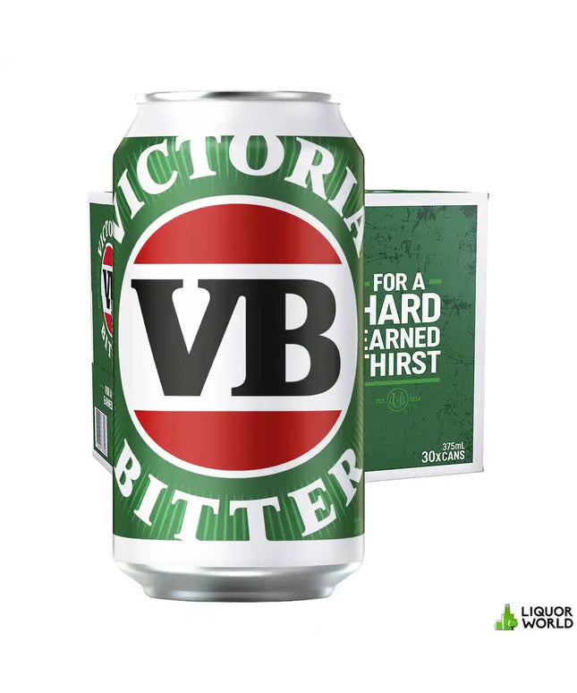 Victoria Bitter VB Beer Block 30 x 375mL Cans - Liquorworld