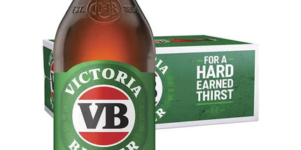 Victoria Bitter VB Beer Case 4 x 6 Pack 375mL Bottles - Liquorworld