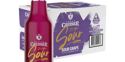 Vodka Cruiser Sour Grape Flavour 24 Pack 275ml Bottles - Liquorworld