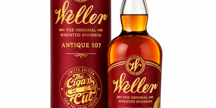 W.L. Weller 7 Year Old "Cigar Cut" Antique 107 Kentucky Wheated Bourbon Whiskey 700mL