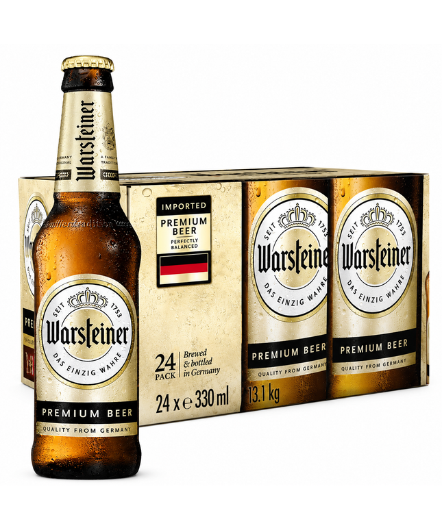 Warsteiner German Pilsner Imported Beer Case 24 x 330mL Bottles