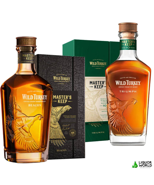 Wild Turkey Master's Keep Beacon + Triumph Bundle Kentucky Straight Bourbon & Rye Whiskey 2 x 750mL