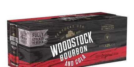 Woodstock Bourbon & Cola 4.8% Cans 10 Pack 375mL