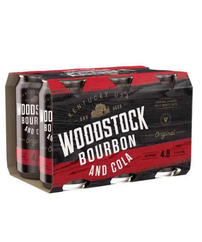 Woodstock Bourbon & Cola 4.8% Cans 375mL 24 Pack