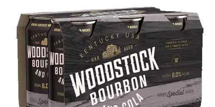 Woodstock Bourbon & Cola Cans 6% 375ml 6 pack