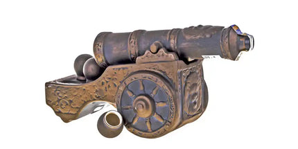 Zlatogor Ceramic Medieval Cannon With Cannonballs Ukrainian Vodka Miniature 500mL