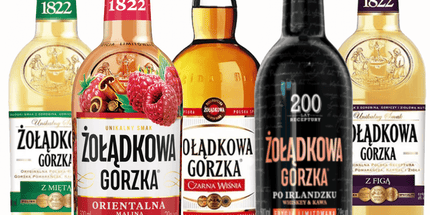 Zoladkowa Gorzka Polish Vodka Set – Fig, Raspberry, Irish Whisky, Black Cherry & Mint (5 x 500mL)