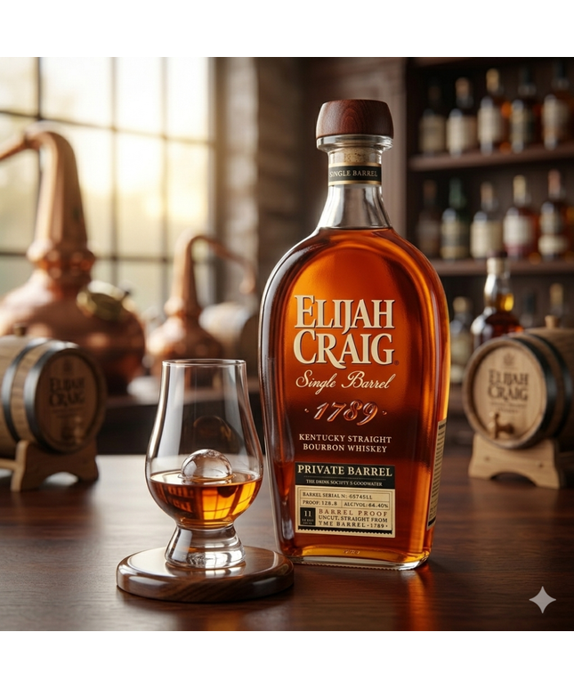 Elijah Craig 11 Year Old Private Barrel Proof Kentucky Straight Bourbon Whiskey 700mL
