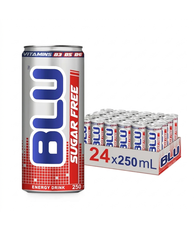 Blu Energy Drink Sugar Free 250ml (24 Pack)