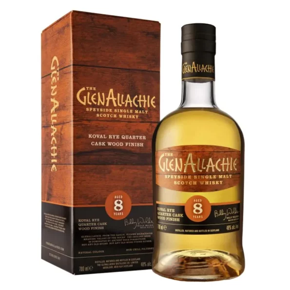 Glenallachie 8 Year Old Koval Rye Quarter Cask Wood Finish Single Malt Scotch Whisky 700mL 1