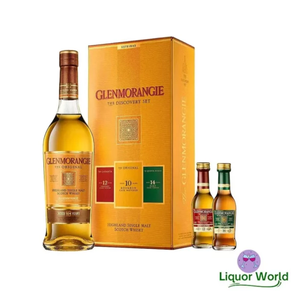 Glenmorangie 10 Year Old Discovery Set Single Malt Scotch Whisky 700mL 2 x 50mL 2
