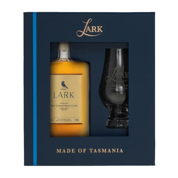 Lark Distillery Christmas Cask with Glencairn Glass Giftbox 100ml 1