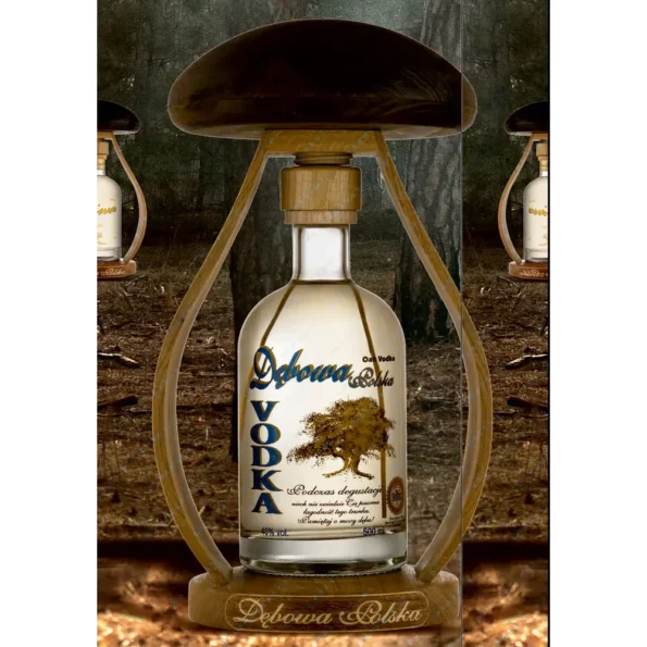 Oak Vodka Debowa in Wooden Mushroom 700ml 4