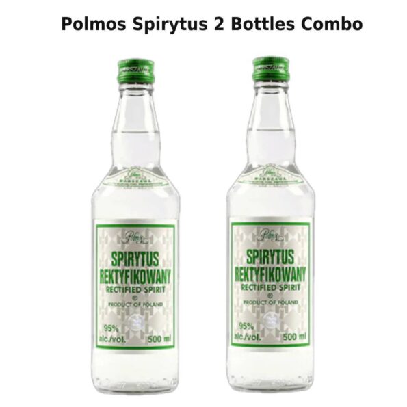 Polmos Spirytus Rektykiowany (Rectified Spirit) Polish Vodka (500ml) – 2 Bottles