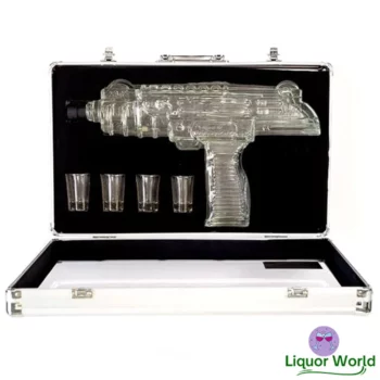 Uzi Vodka Gun 4 Shot Glasses Briefcase 1L 2 1